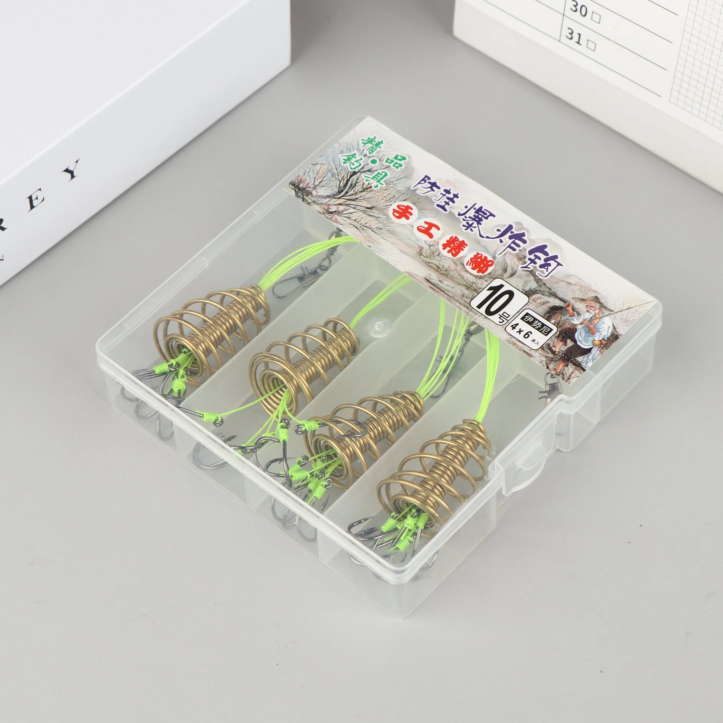 4PCS Explosive Carp Spring Hook Set