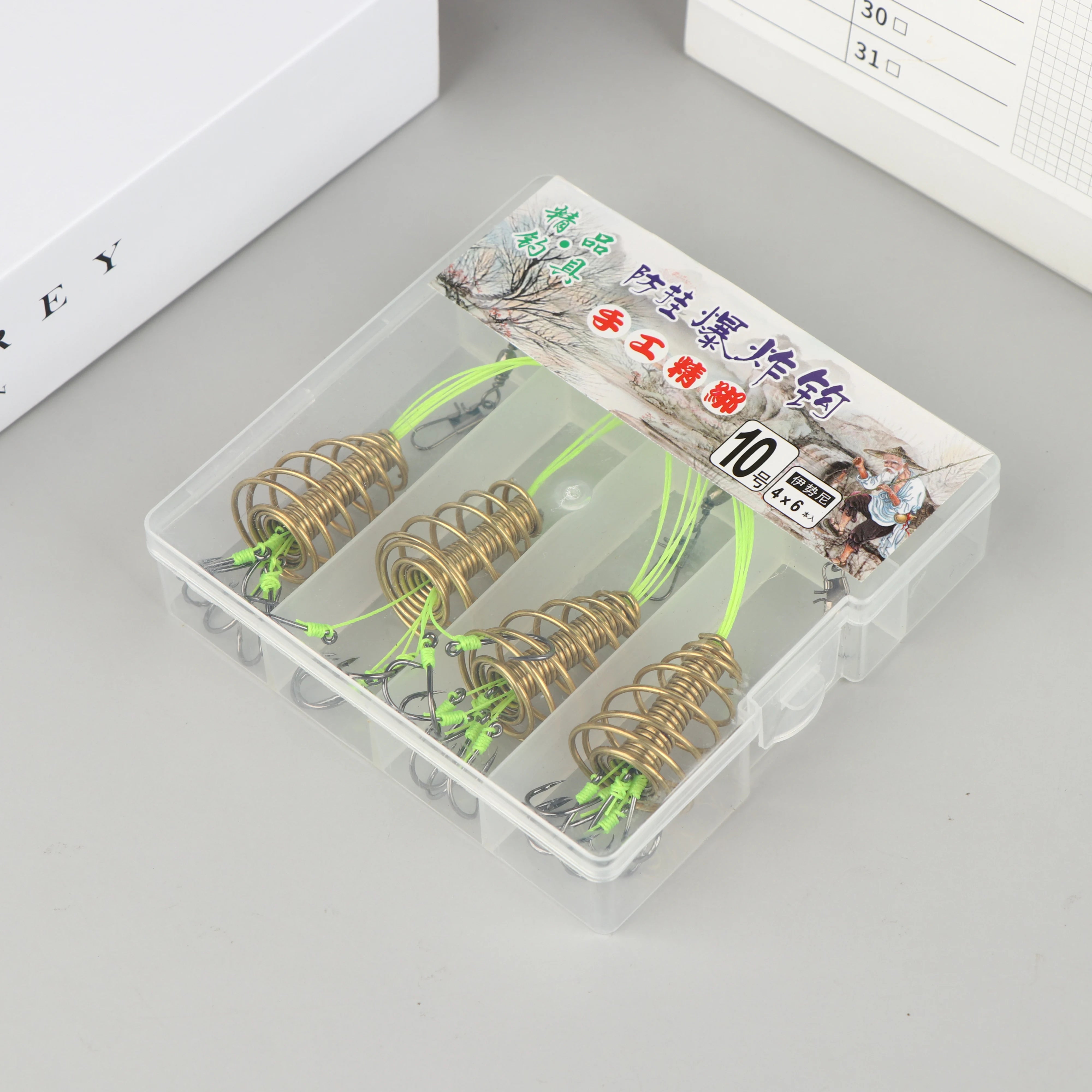 4PCS Explosive Carp Spring Hook Set