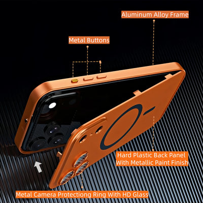 Luxury Metal Frame MagSafe Case