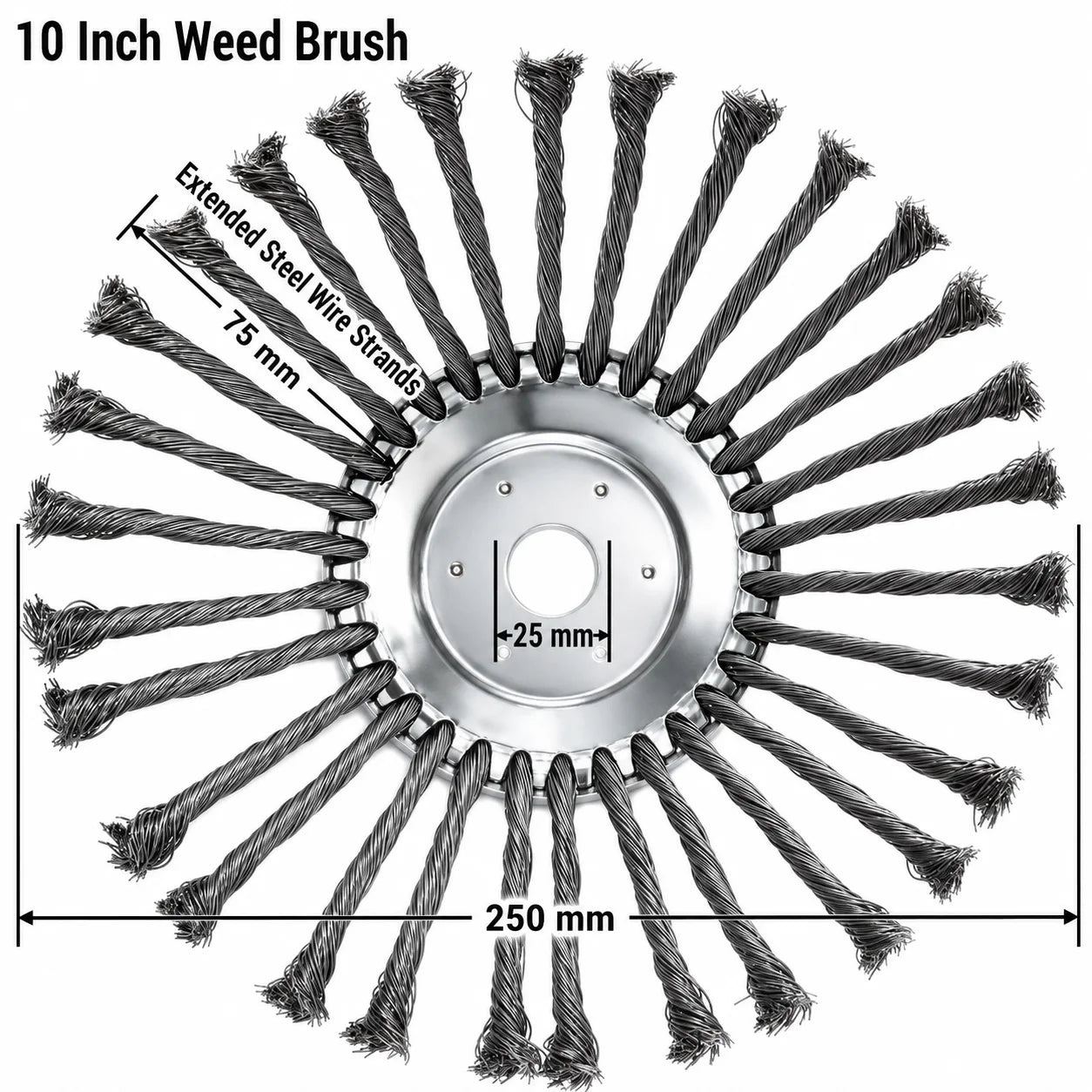 6/8/10 Inch Steel Wire Weed Trimmer Head
