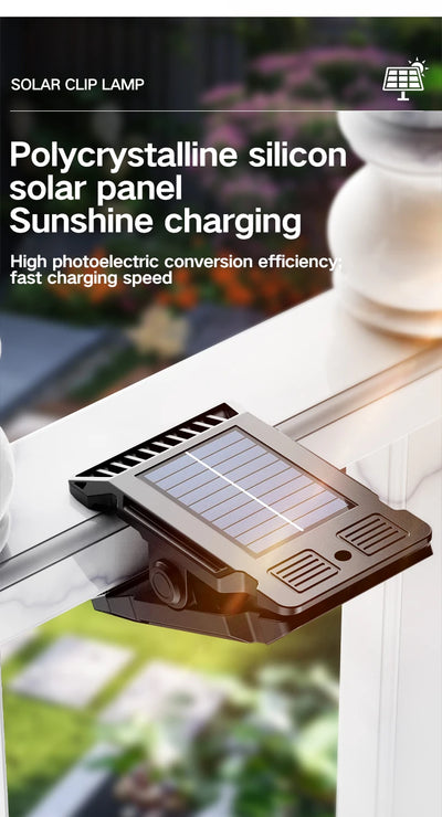 Solar Motion Sensor Clip-On Garden Light