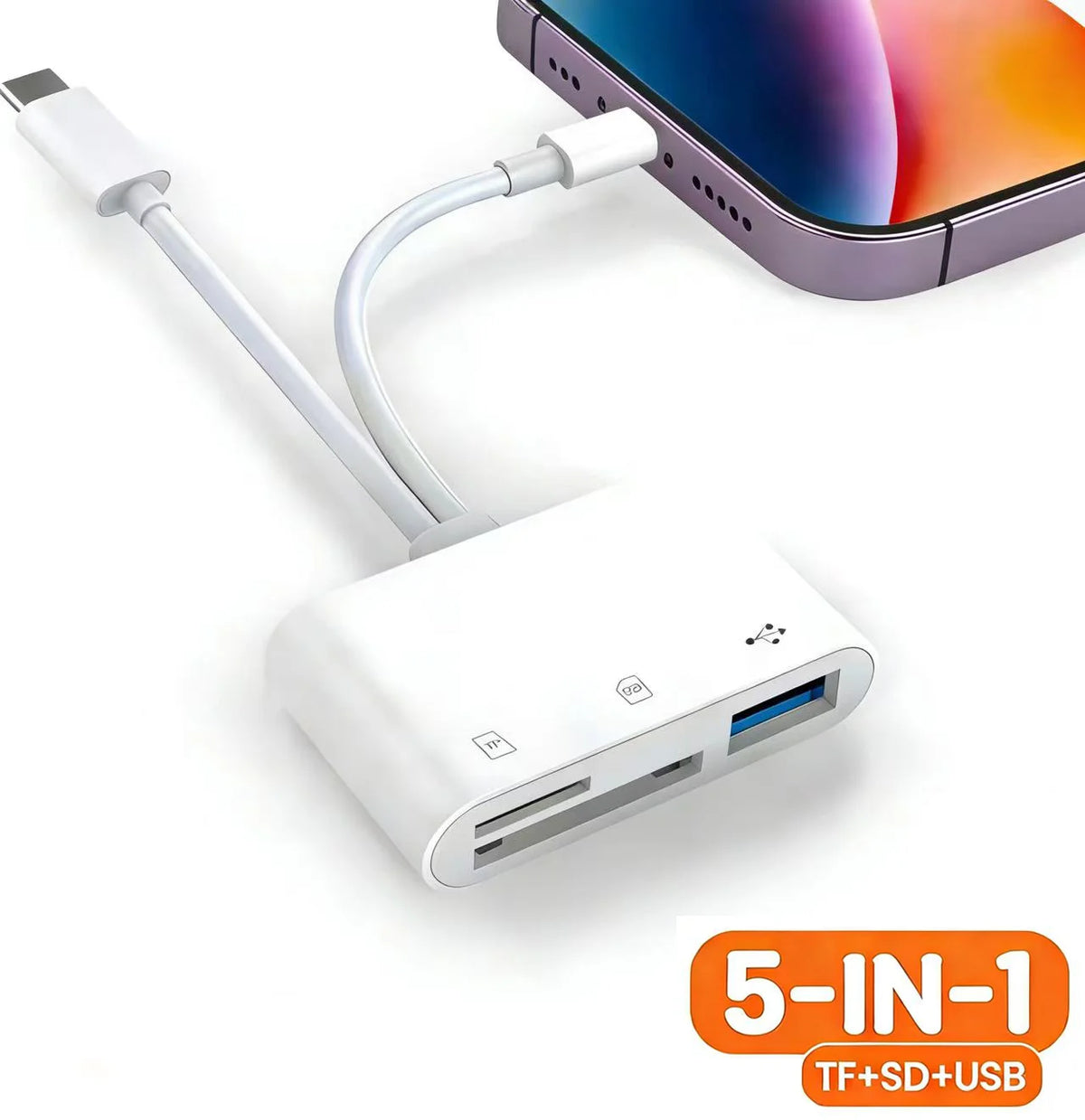 5-in-1 USB 3.0 SD & TF Card Reader Adapter