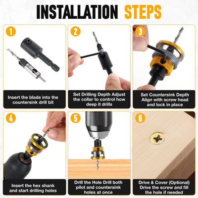 Adjustable Countersink Drill Bit