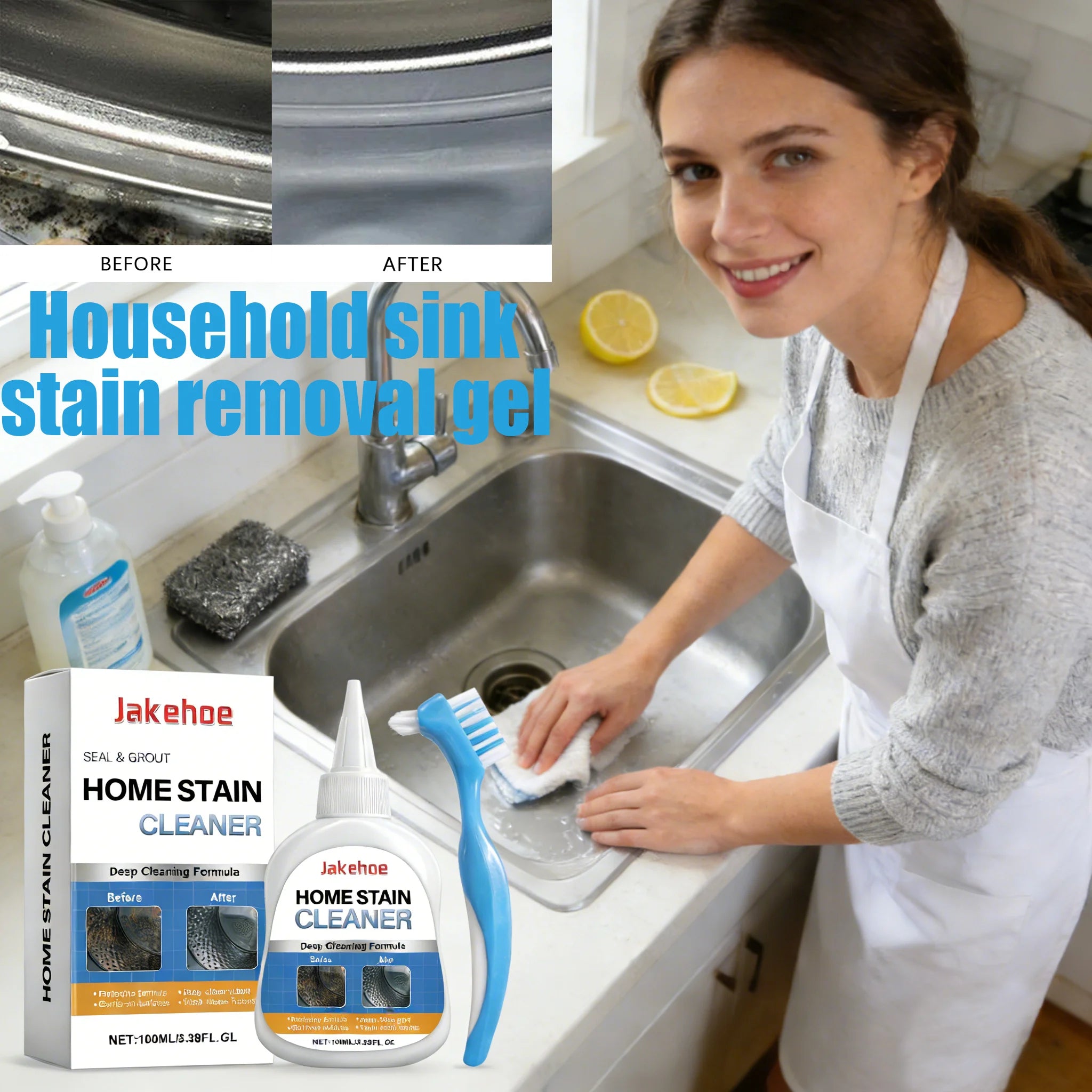Sink & Bathroom Stain Removal Gel Kit