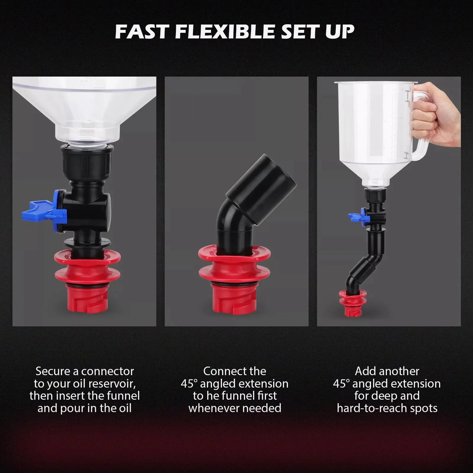 18-Piece Engine Oil Funnel Kit
