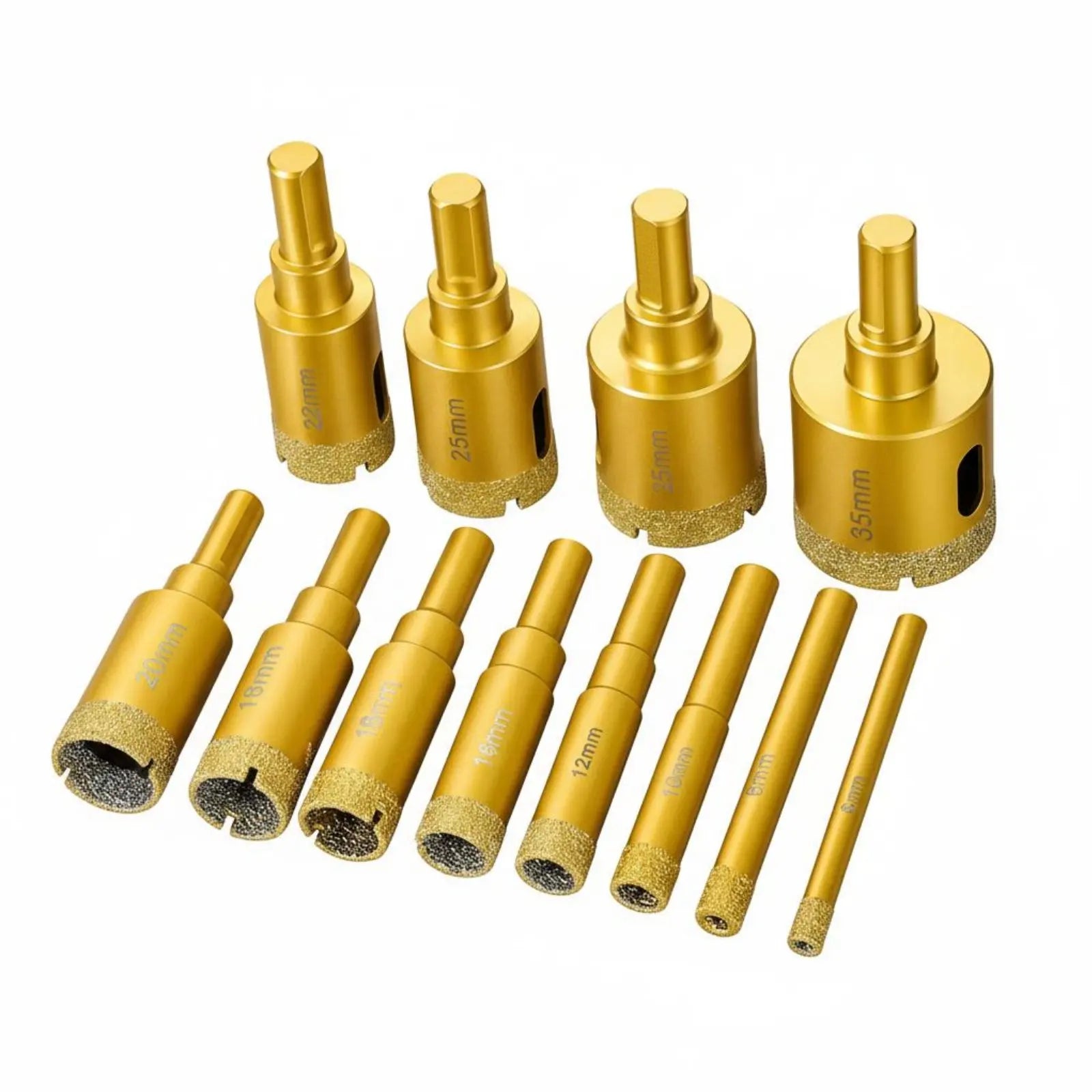 12-Piece Vacuum Brazed Diamond Hole Saw Drill Bit Set with Storage Case