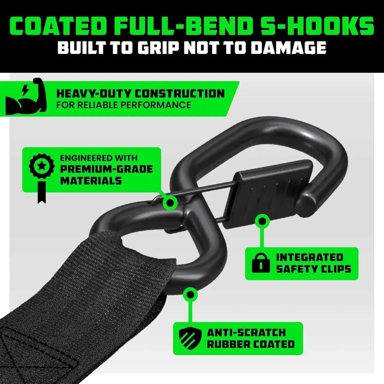 Retractable Ratchet Straps (4-Pack) - USA shipping only