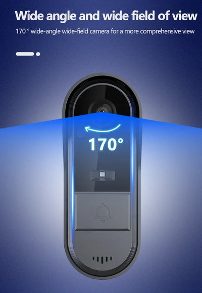 Wireless Video Doorbell with 4.3" Indoor Monitor