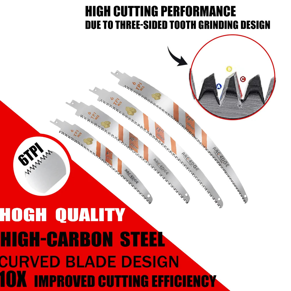 3-Pack Japanese Tooth Recip Saw Blades (6 TPI)