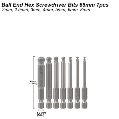 Ball End Hex Bit Set