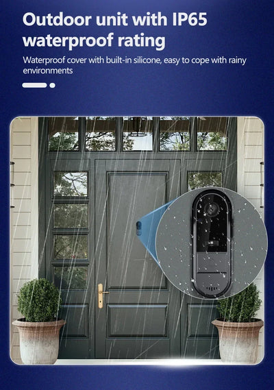 Wireless Video Doorbell with 4.3" Indoor Monitor