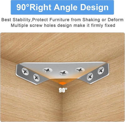 90° Corner Brackets with Screws