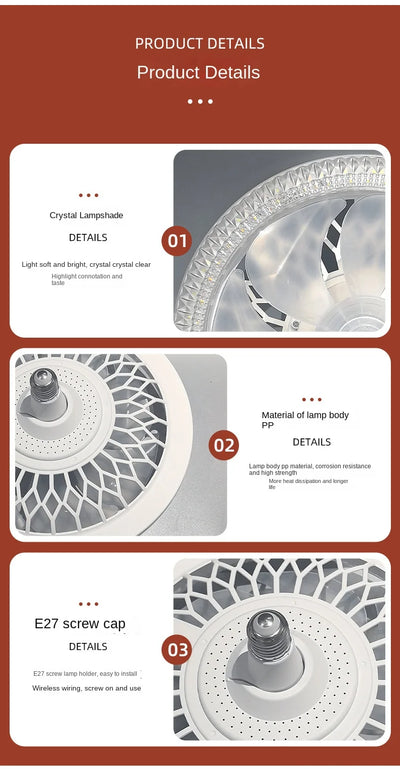 Ceiling Fan Light - 50W 30cm