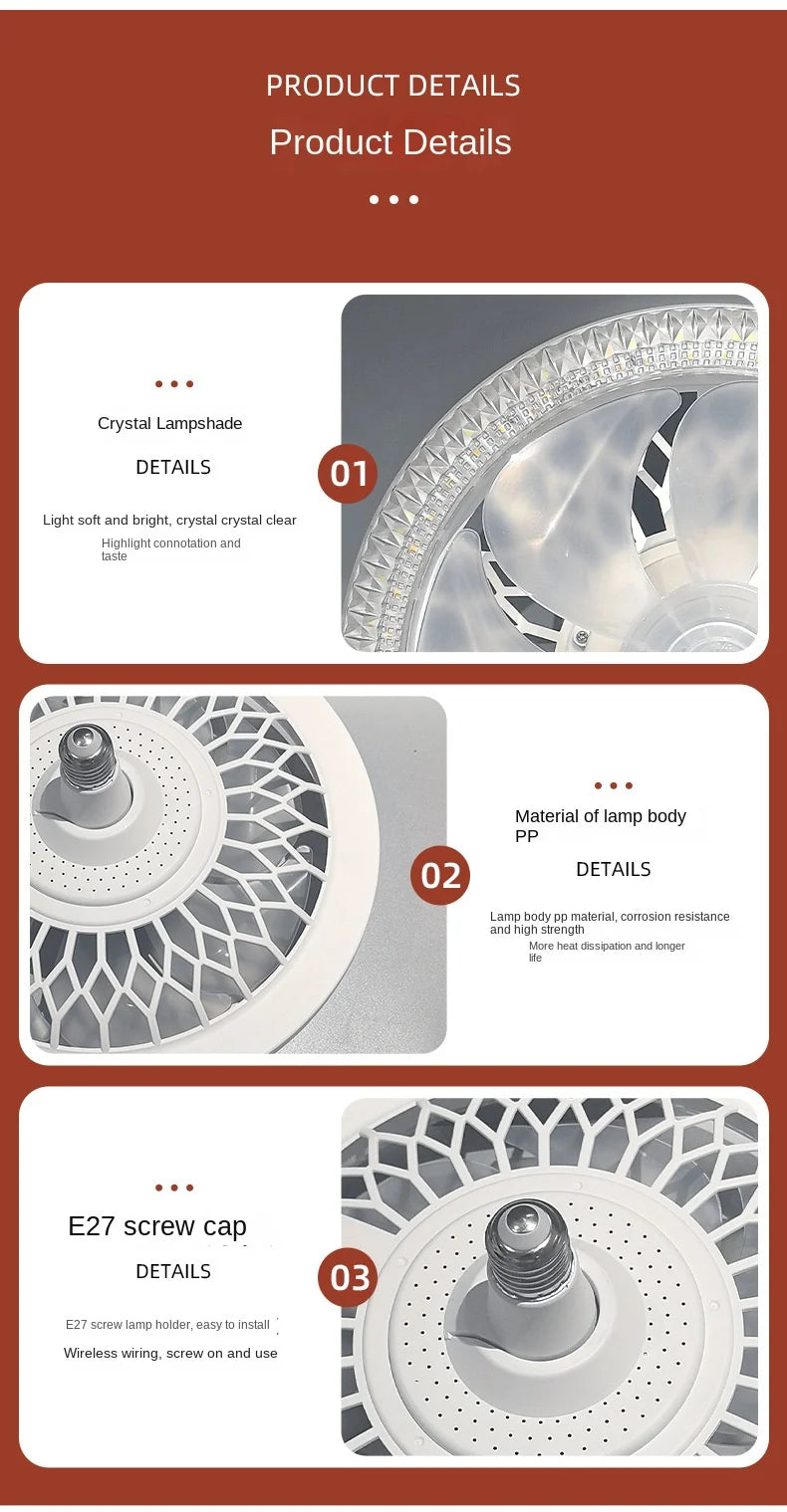 Ceiling Fan Light - 50W 30cm