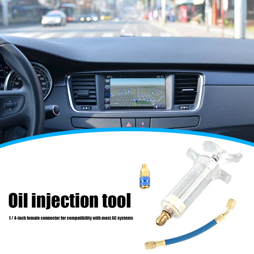 R134A A/C Oil Injector with Quick Coupler