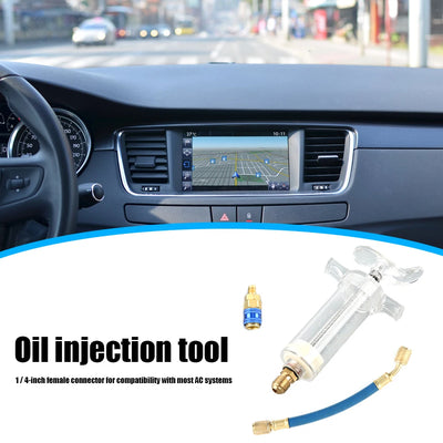 R134A A/C Oil Injector with Quick Coupler