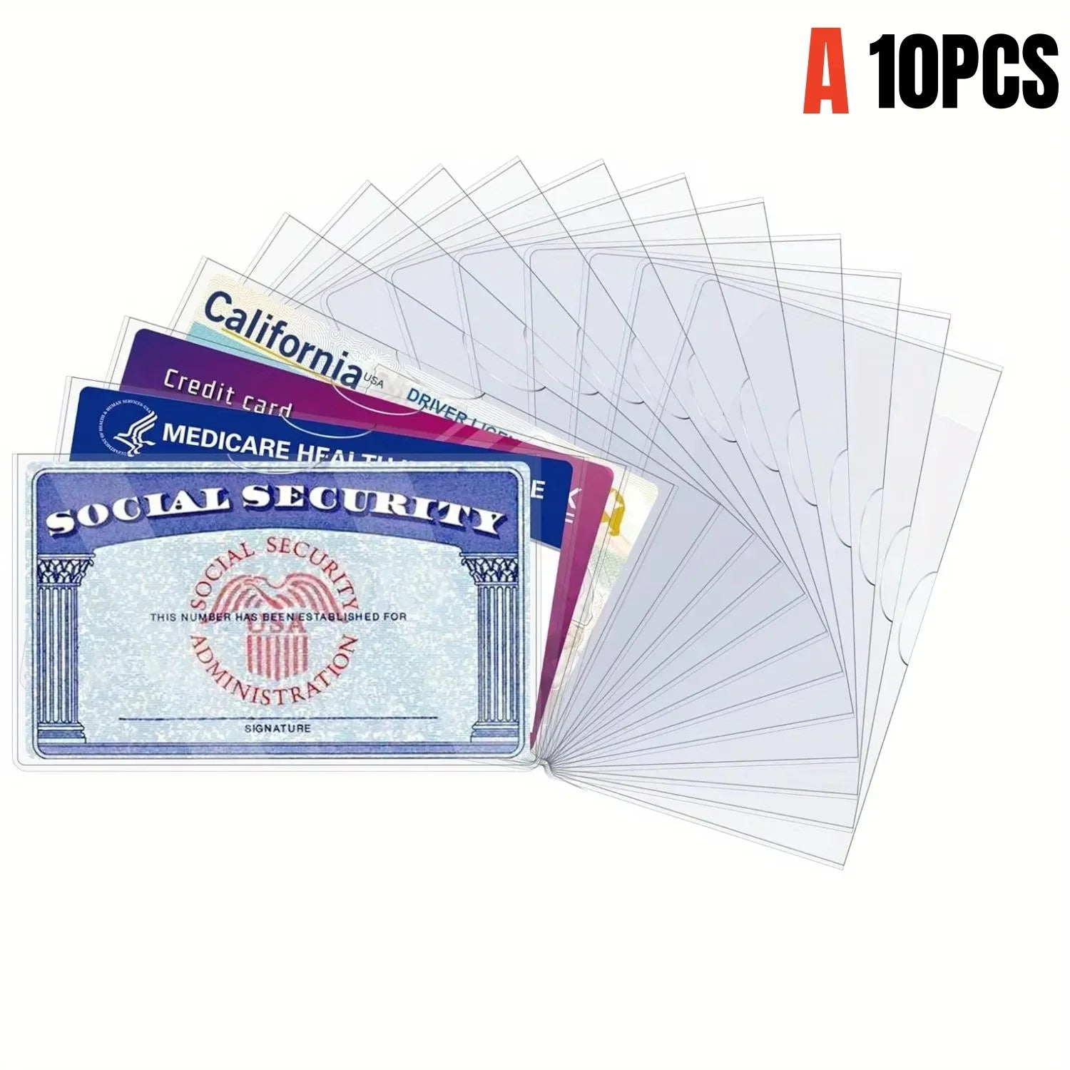 PVC Card Protector Sleeves (8/10/20 Pack)