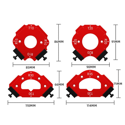 Aluminum Corner Radius Jig Router Template for Woodworking