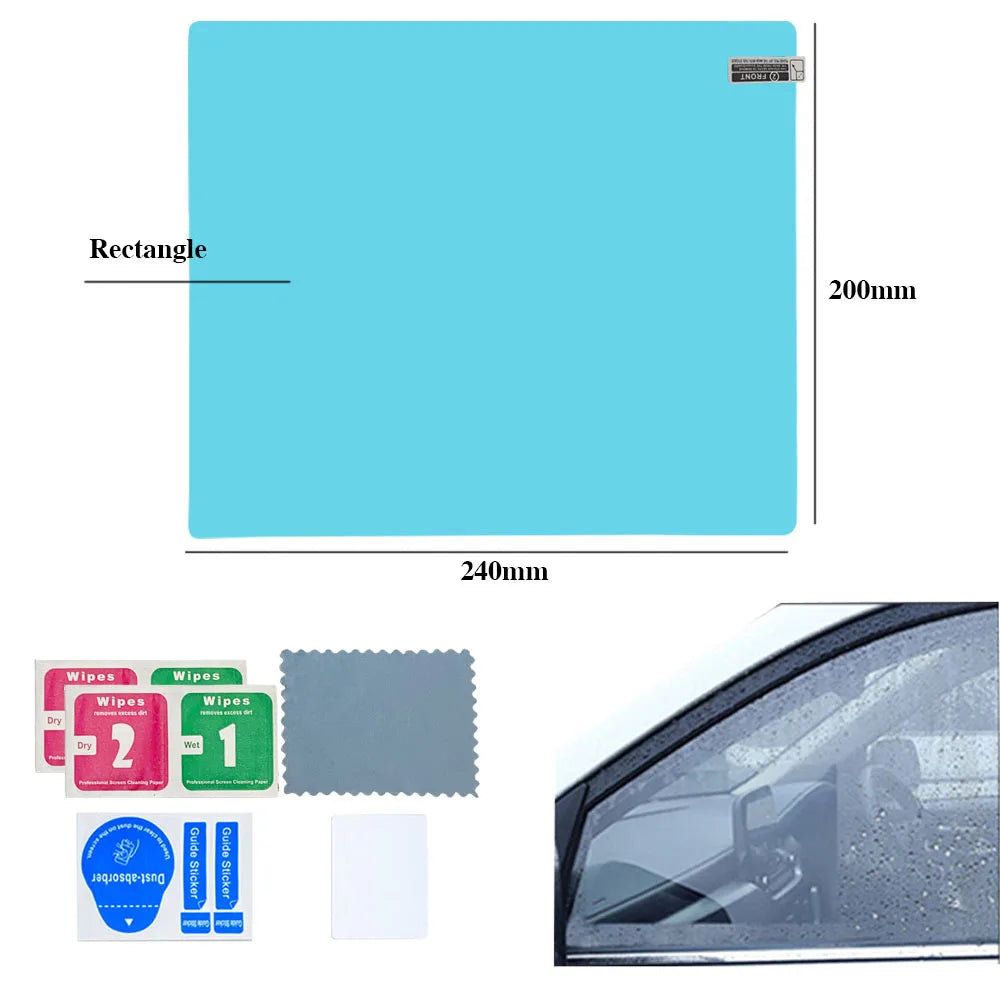 Anti-Fog Waterproof Rearview Mirror Film Kit