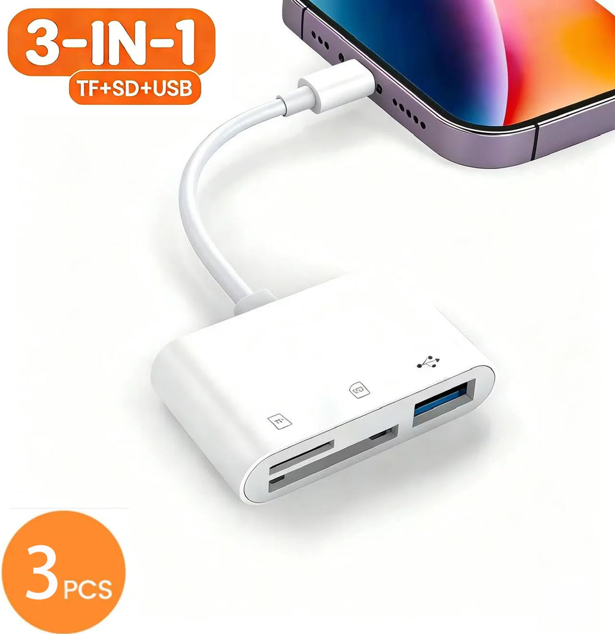 5-in-1 USB 3.0 SD & TF Card Reader Adapter