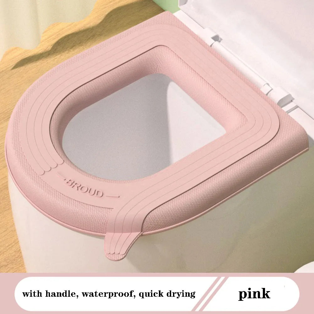 Soft Plush Toilet Seat Cover with Handle – Warm & Reusable