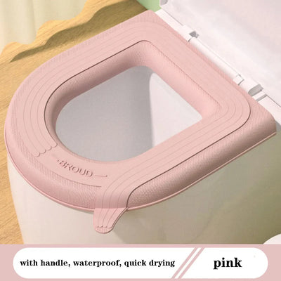 Soft Plush Toilet Seat Cover with Handle – Warm & Reusable