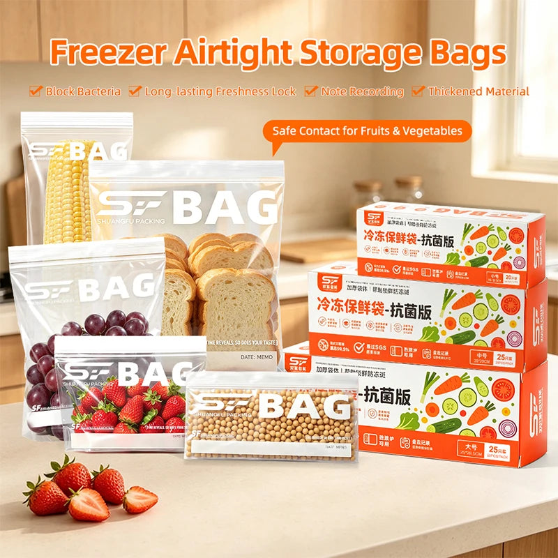 Reusable Double-Seal Food Storage Bags
