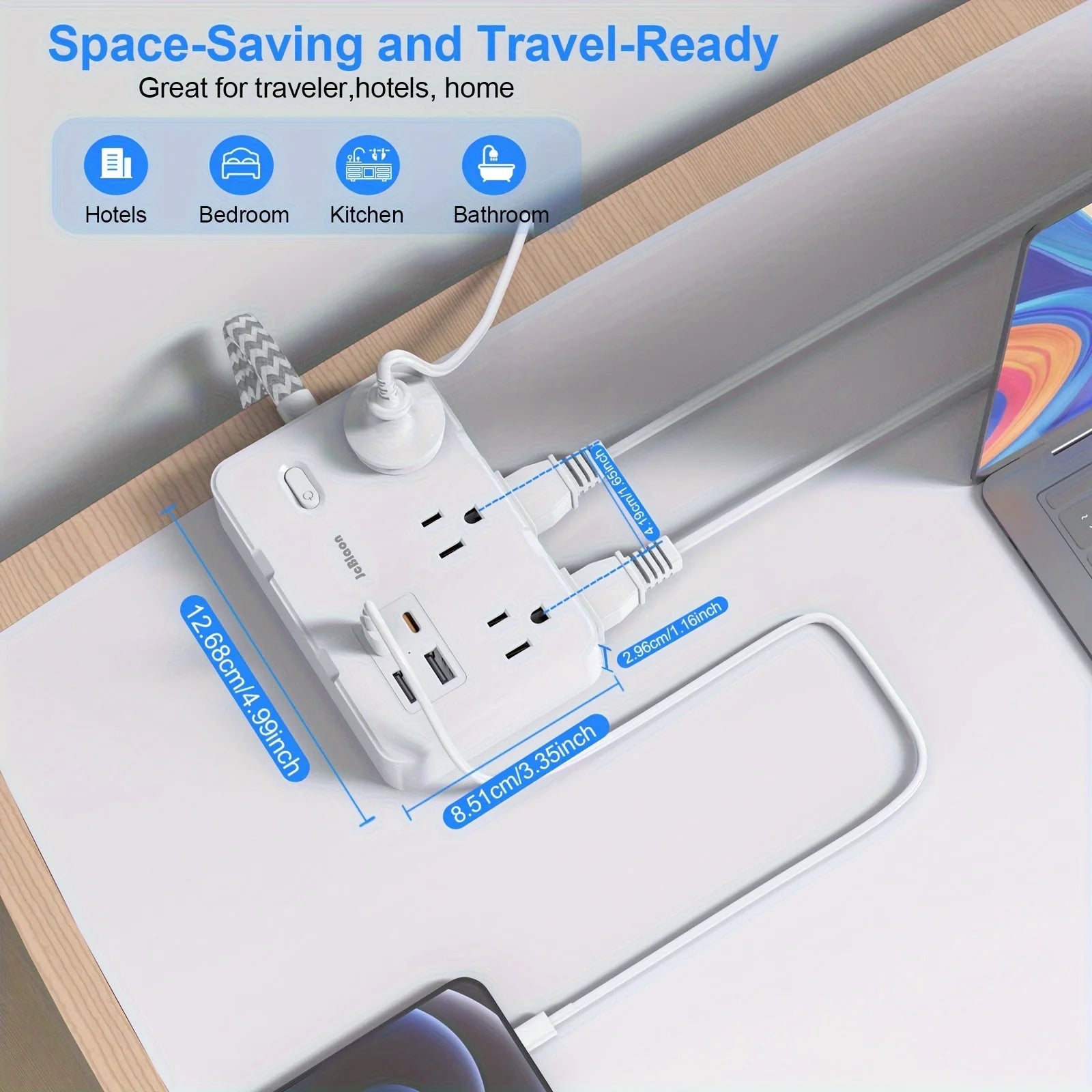 10-in-1 Desktop Power Strip with USB-C