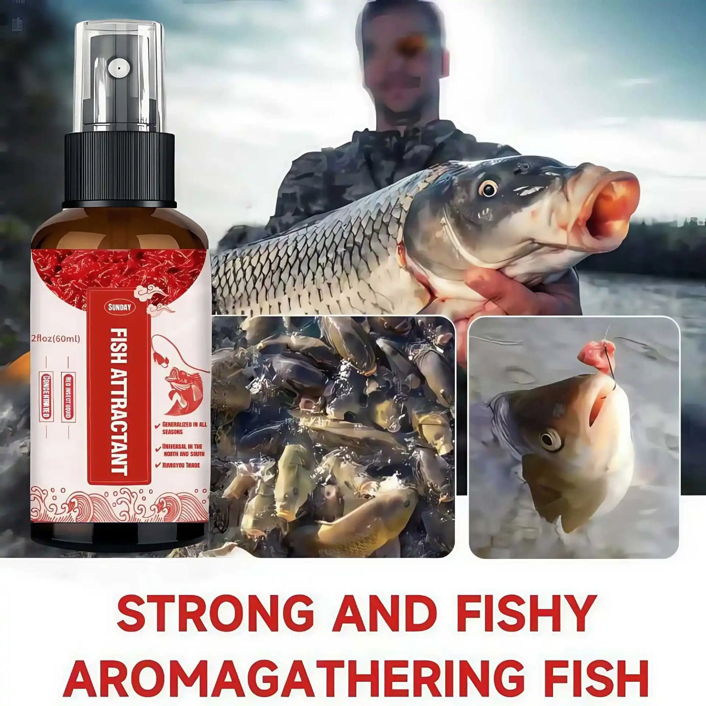 Red Worm Fishing Attractant Spray