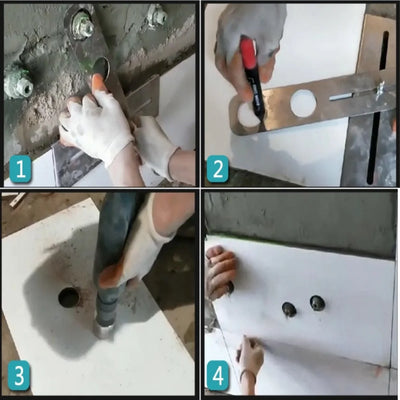 Adjustable Tile Hole Centering Drill Guide Jig