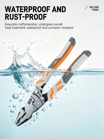 Self-Locking Ratchet Wire Cutter Pliers