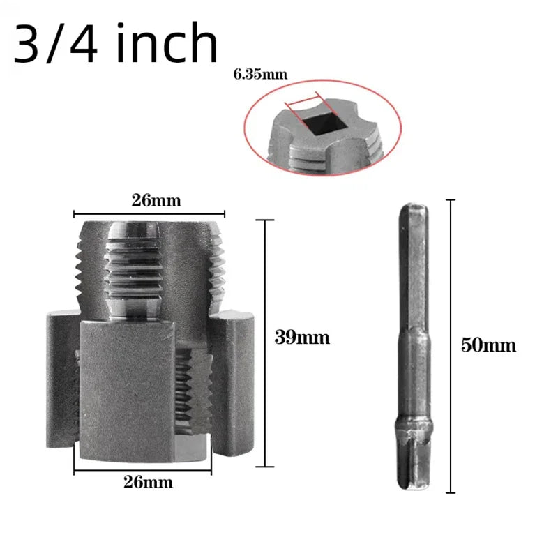 2 Pack PVC Pipe Threader 1/2 and 3/4