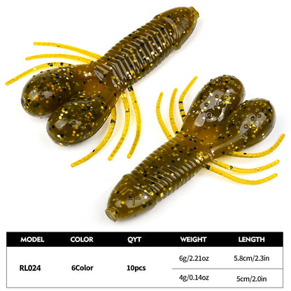 10 Pack Insect Soft Fishing Lures