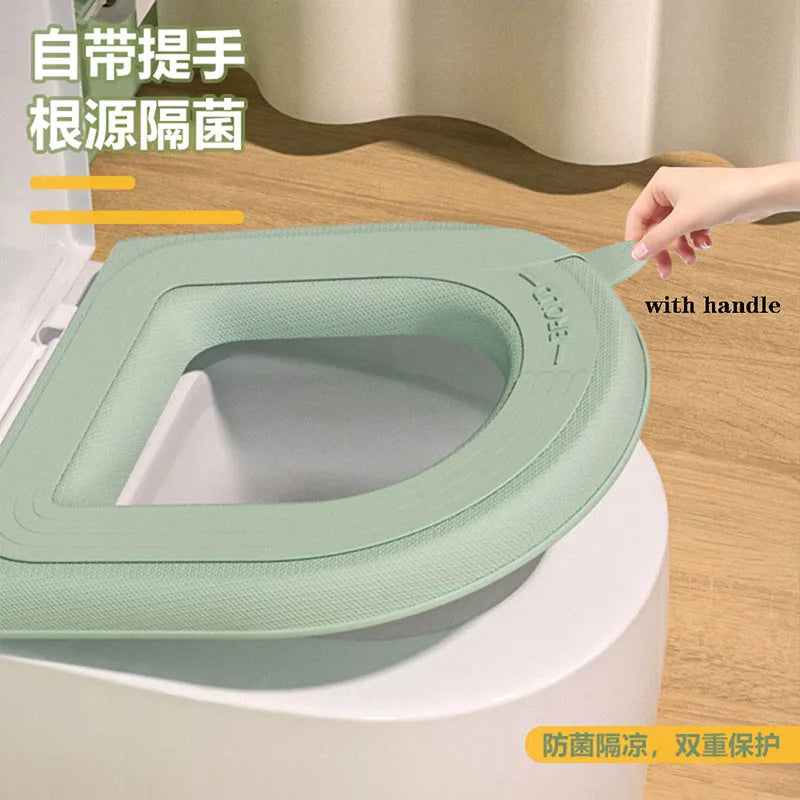 Soft Plush Toilet Seat Cover with Handle – Warm & Reusable