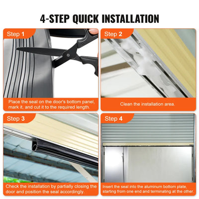 U+O Shaped Garage Door Bottom Weather Seal