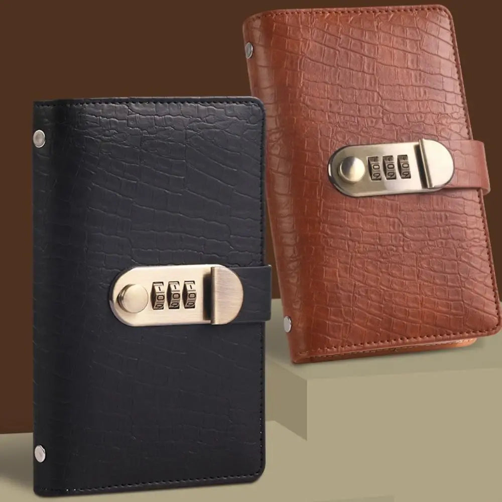 PU Leather 100 Envelope Money Saving Challenge Binder with Combination Lock