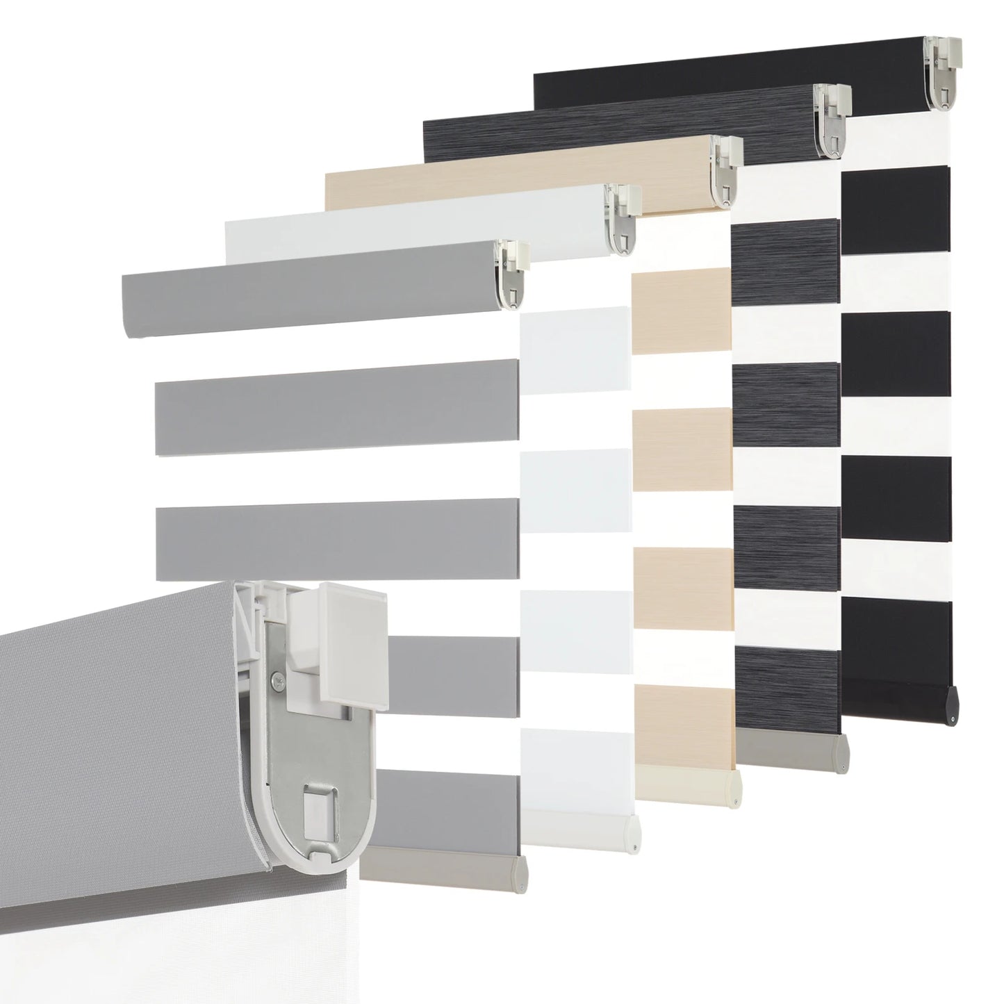 No-Drill Cordless Zebra Blinds