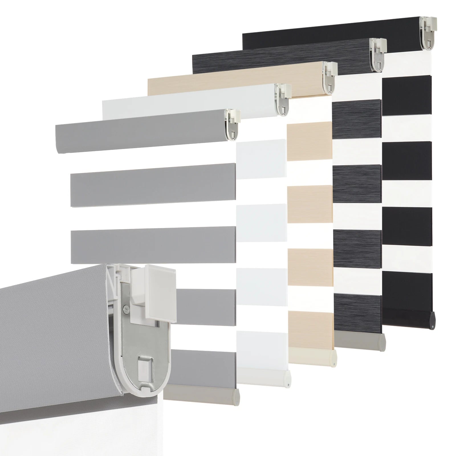 No-Drill Cordless Zebra Blinds