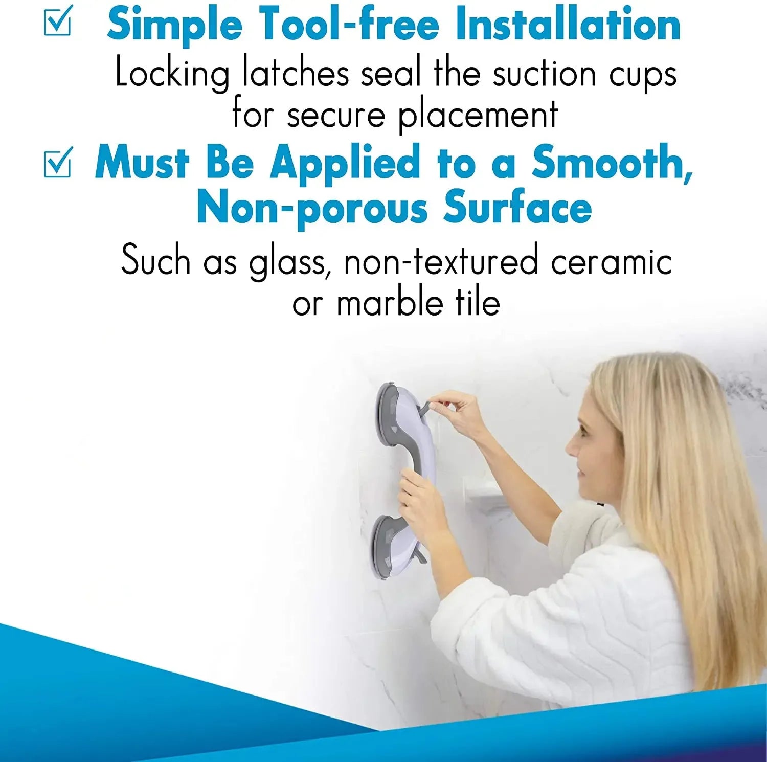 Safety Suction Grab Bar for Bathroom & Toilet