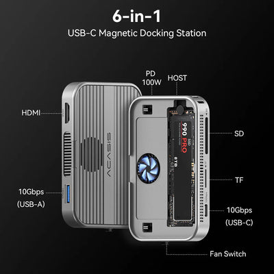 Magnetic M.2 NVMe SSD Dock (SSD Not Included)