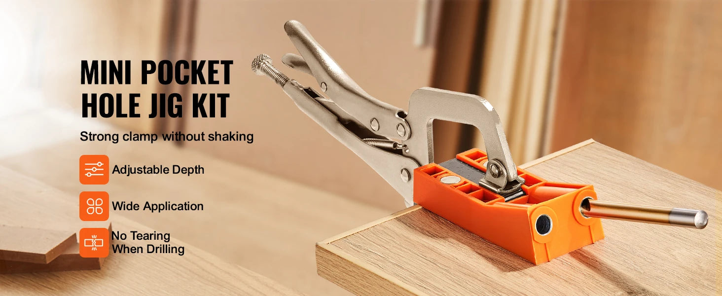 Pocket Hole Jig Kit with 56 Pieces