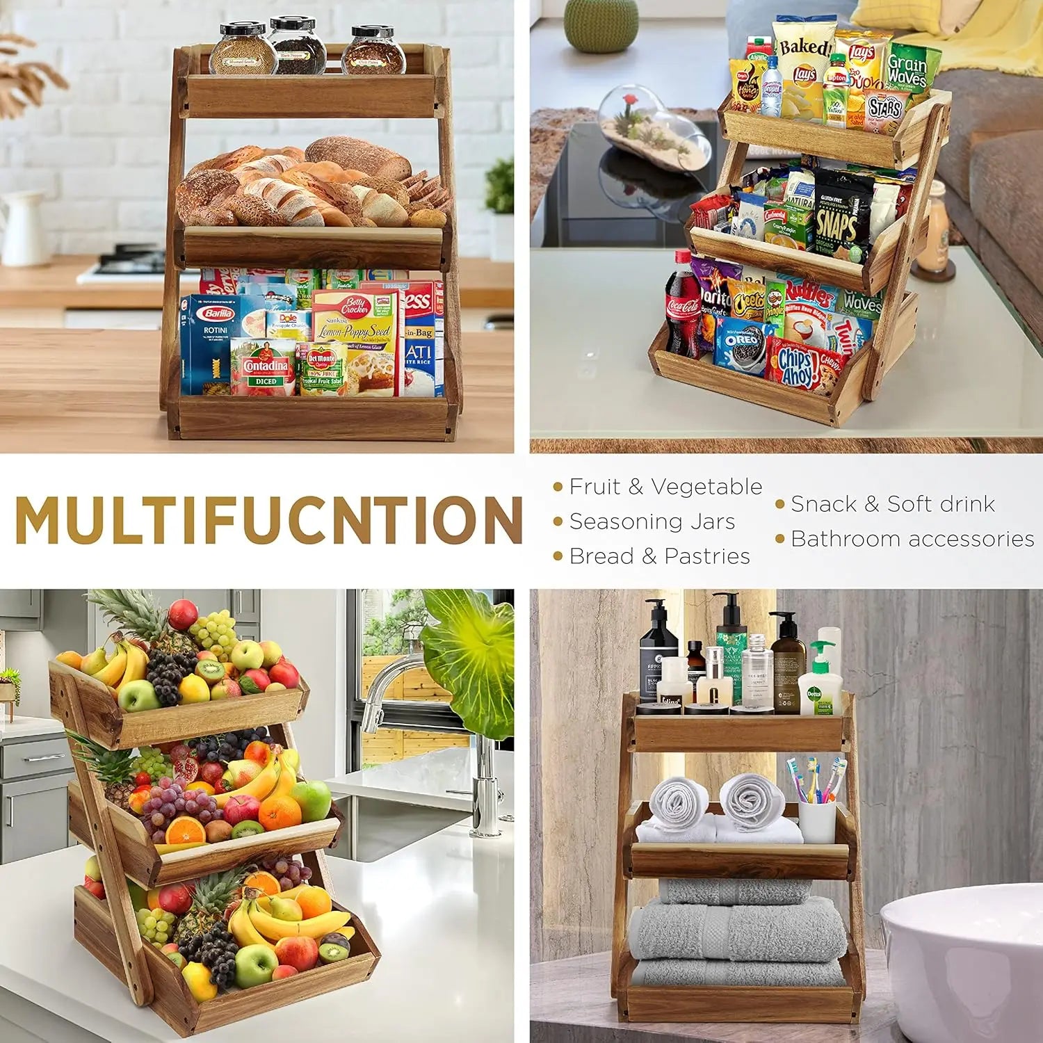 Fruit & Veggie Basket Stand