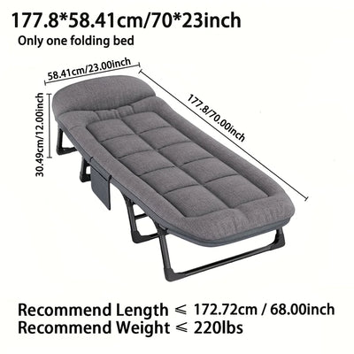Heavy-Duty Folding Bed with Mattress