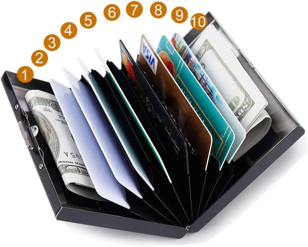 RFID Blocking Stainless Steel Metal Card Holder