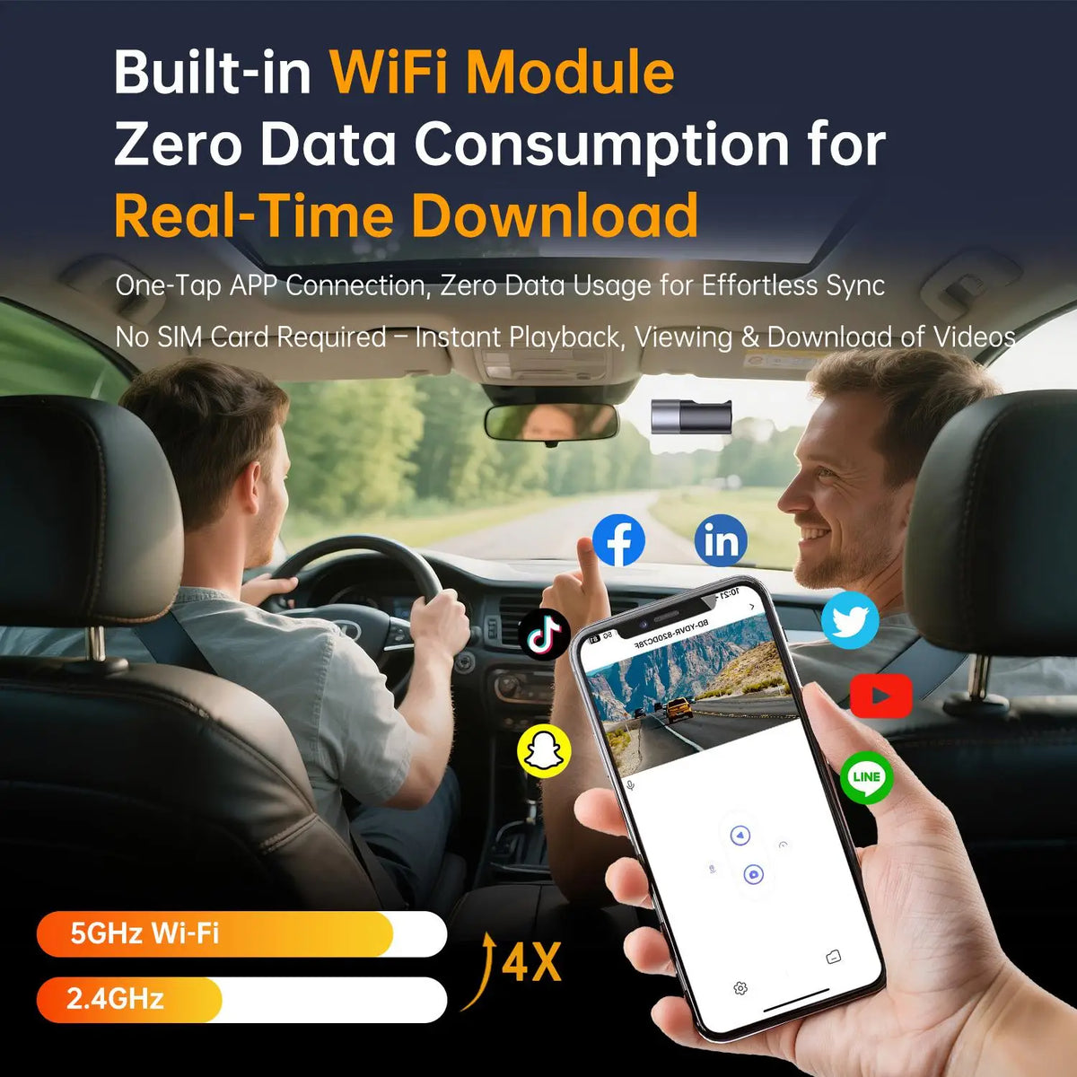 Mini WiFi Dash Cam with Night Vision