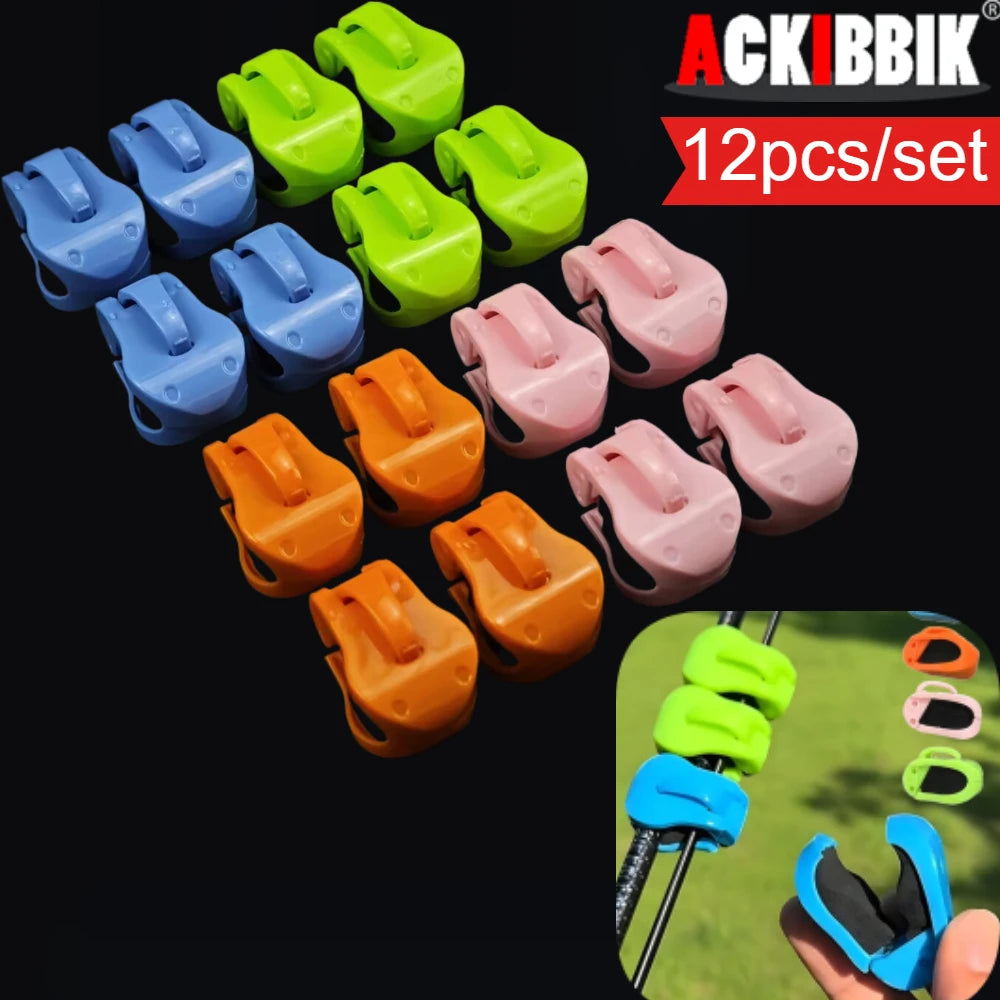 12-Piece Universal Quick-Attach Fishing Rod Holder Clips