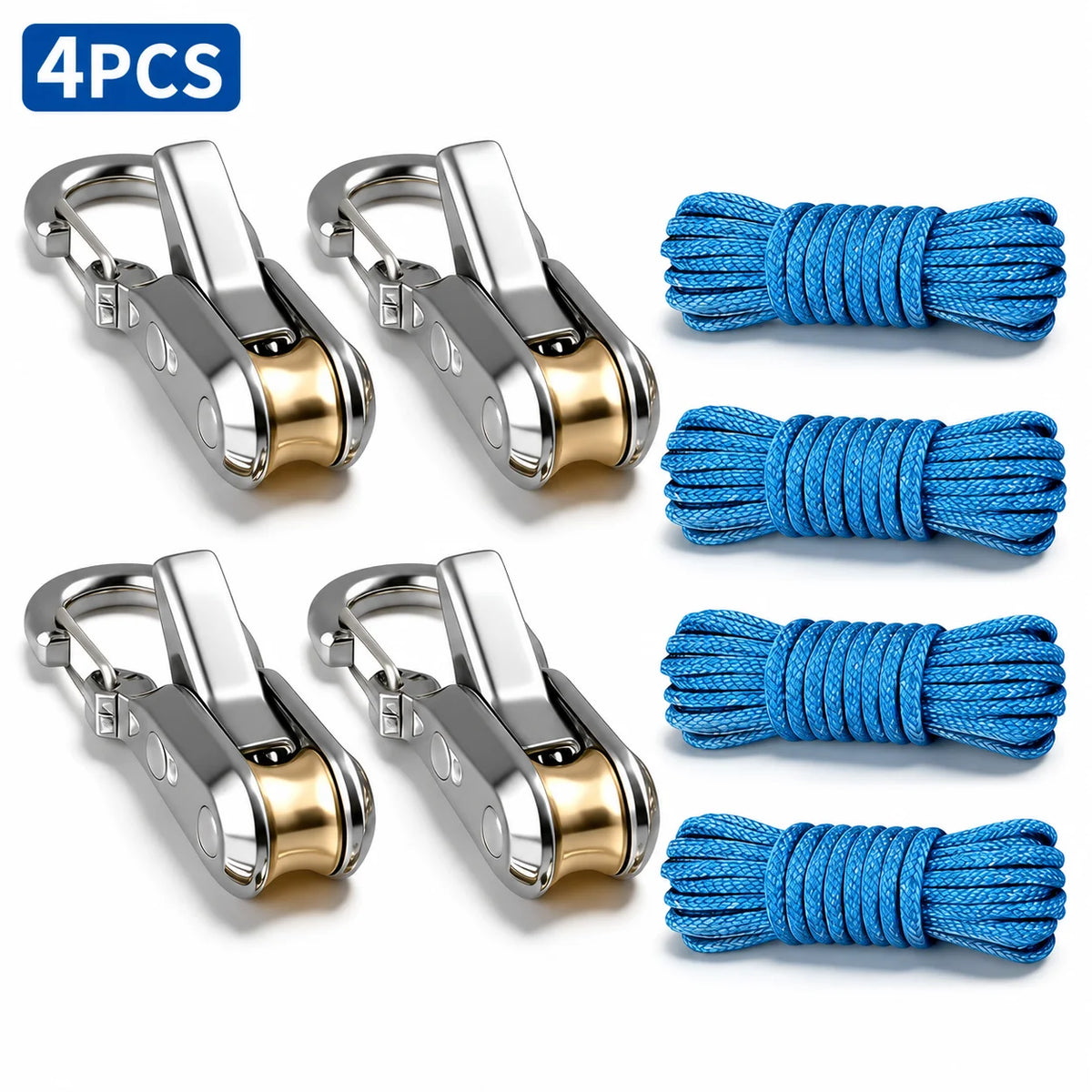6-Pack Heavy-Duty Roller Rope Tensioners