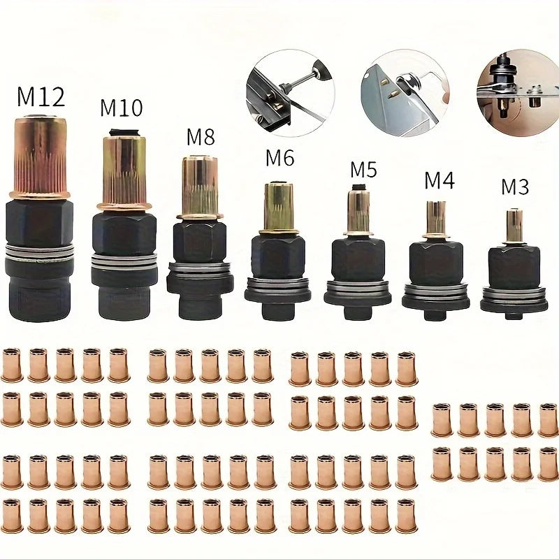 77PCS Rivet Nut Tool Kit