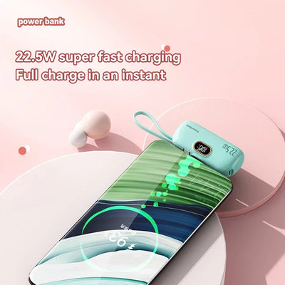 Mini Capsule Power Bank 22.5W Fast Charging