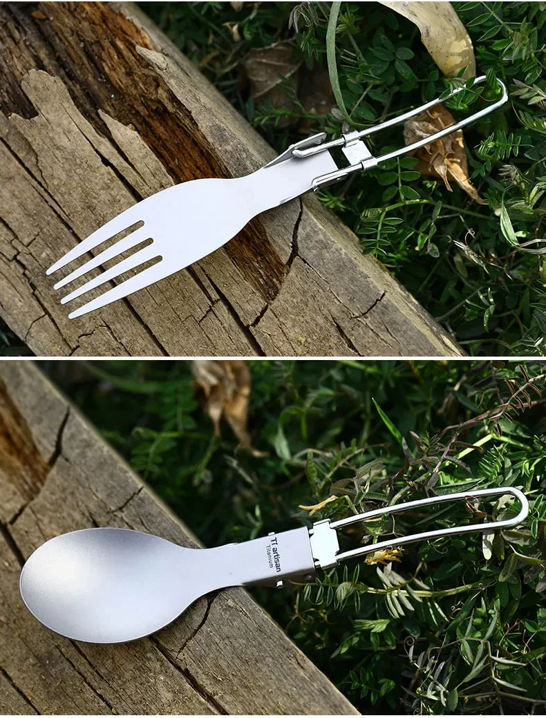 Titanium Foldable Cutlery Set
